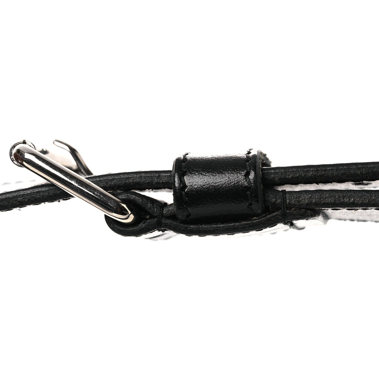 Calfskin Chain Rider Belt S Black