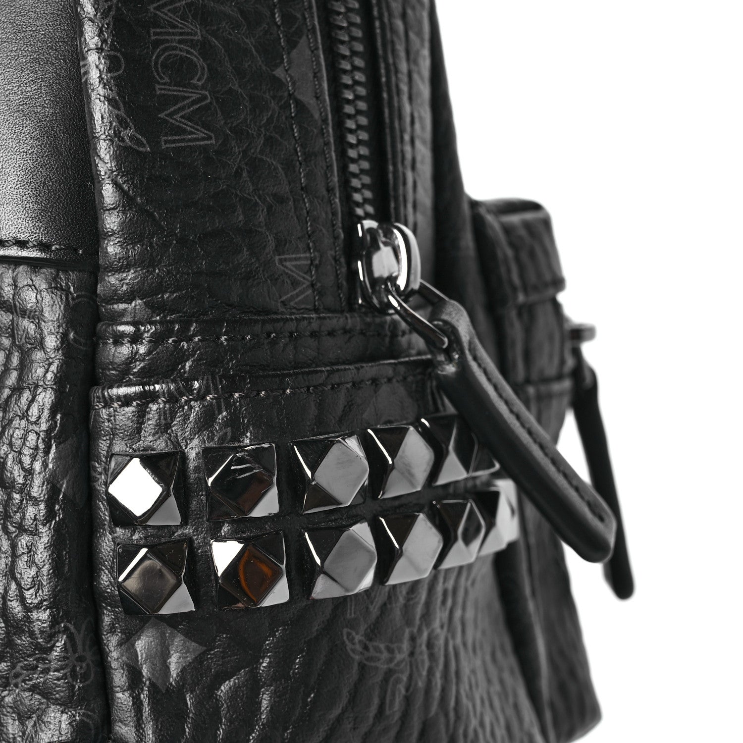 MCM Visetos Side Stud X-Mini Stark Bebe Boo Backpack Black 14 of 14