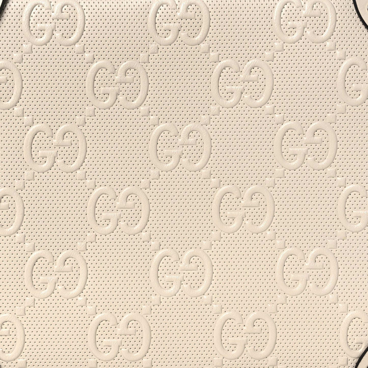 Calfskin GG Tennis Embossed Square Messenger Bag Mystic White