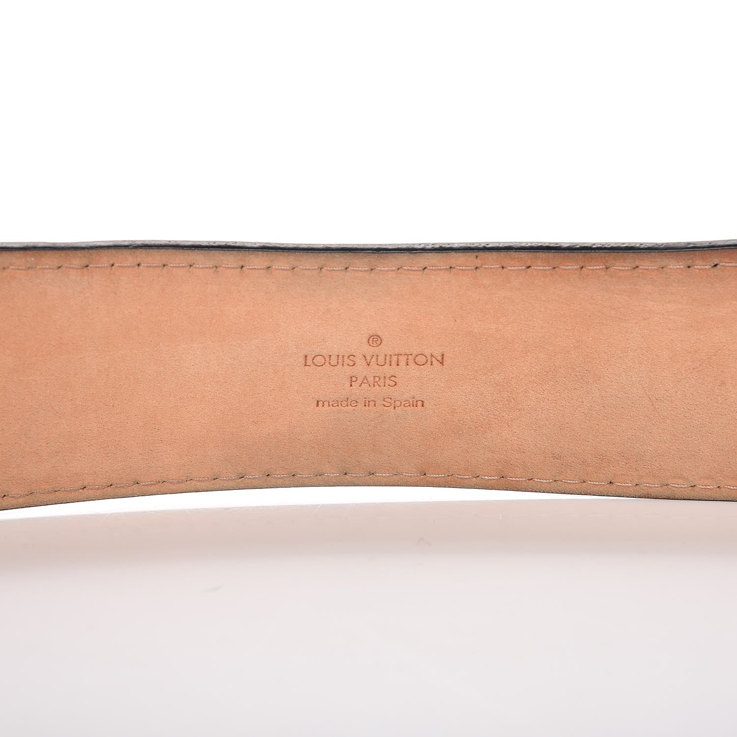 Louis Vuitton Calfskin Jeans Belt 100 40 Black 6 of 11