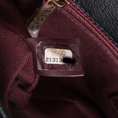 Chanel Patent Goatskin Quilted Medium CC Eyelet Flap Black 8 of 8