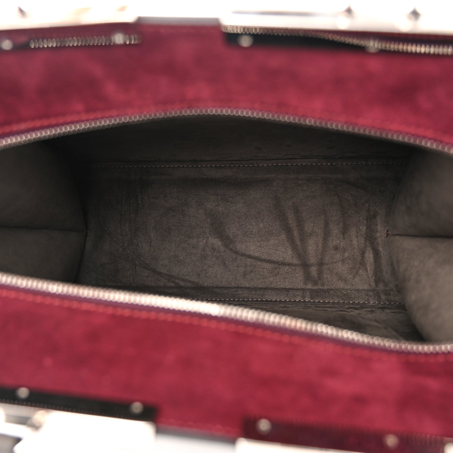 Fendi Vitello Baltico Kore Petite 3Jours Tote Carbone Bordeaux 5 of 10