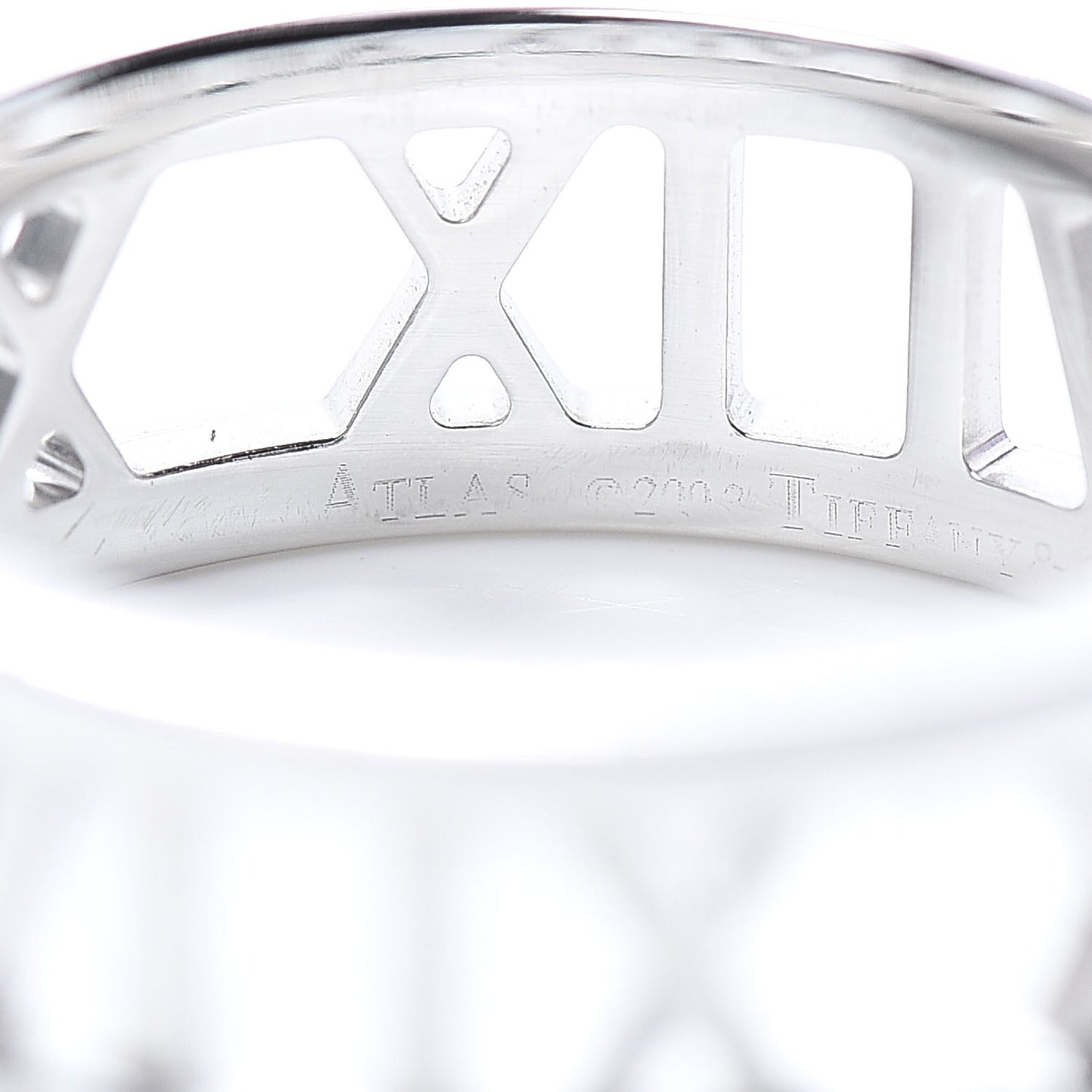 18K White Gold Atlas Open Ring 56 7.5