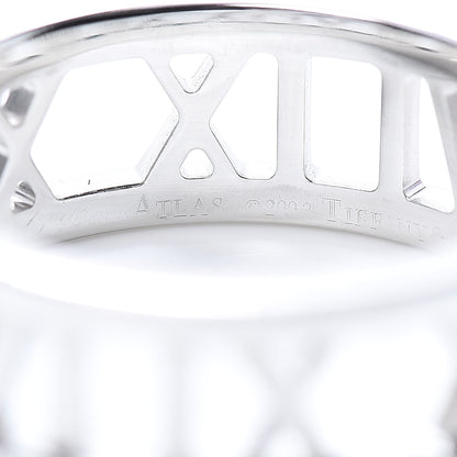 Tiffany 18K White Gold Atlas Open Ring 56 7.5 4 of 5
