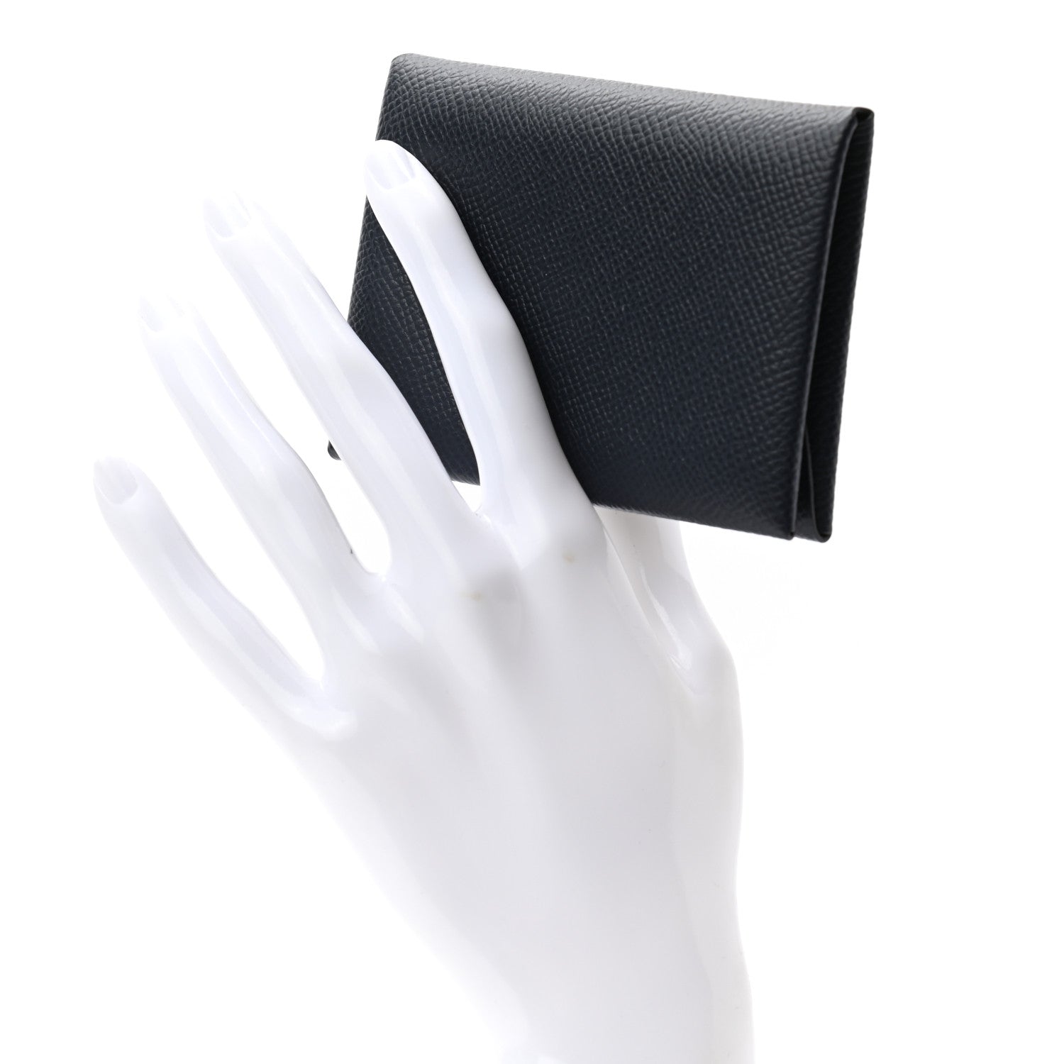 Hermes Epsom Duo Calvi Card Case Bleu Indigo 2 of 6