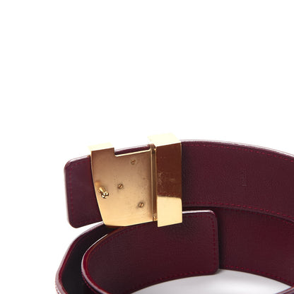 Louis Vuitton Vernis LV Facettes Belt 80 32 Rouge Fauviste 9 of 10