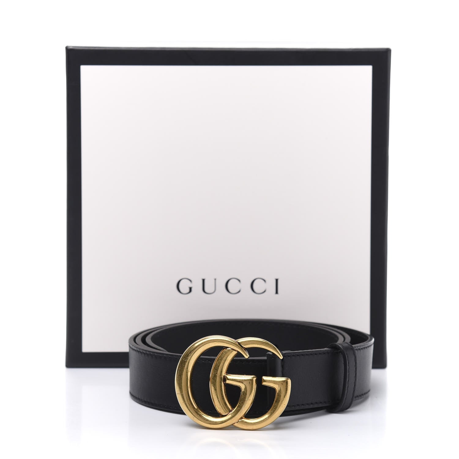Gucci Calfskin Double G 30mm Belt 95 38 Black 7 of 7