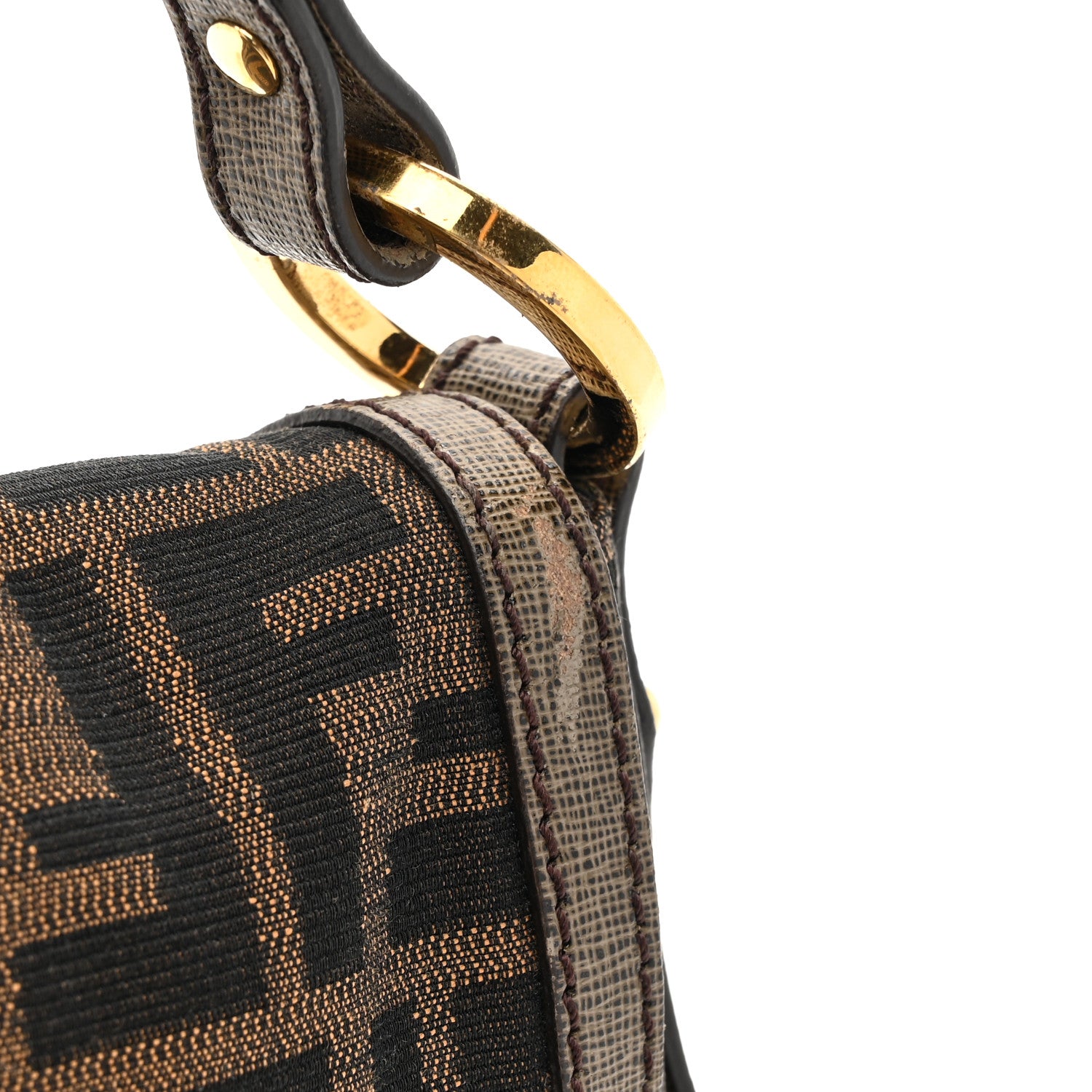 Fendi Zucca Small Chef Shoulder Bag Tobacco 11 of 12