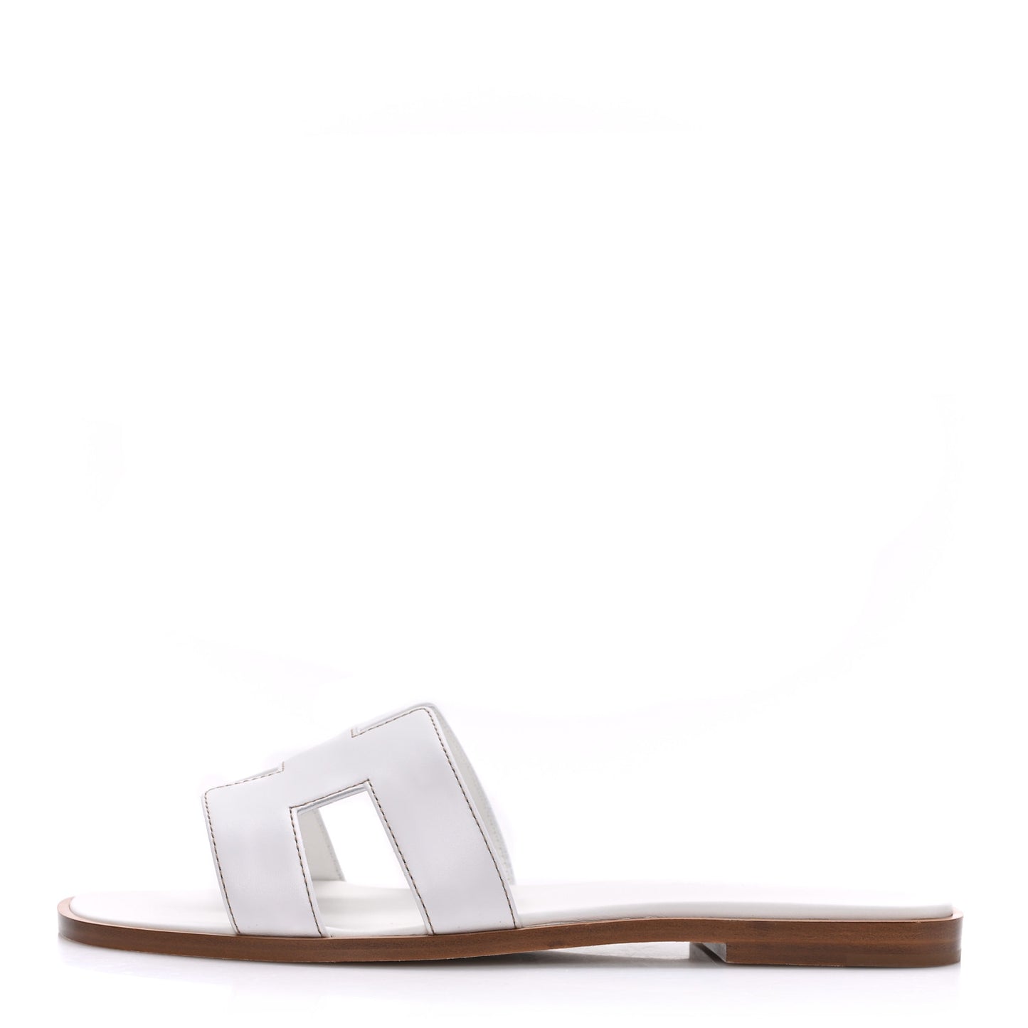 Box Calfskin Oran Sandals 37 White