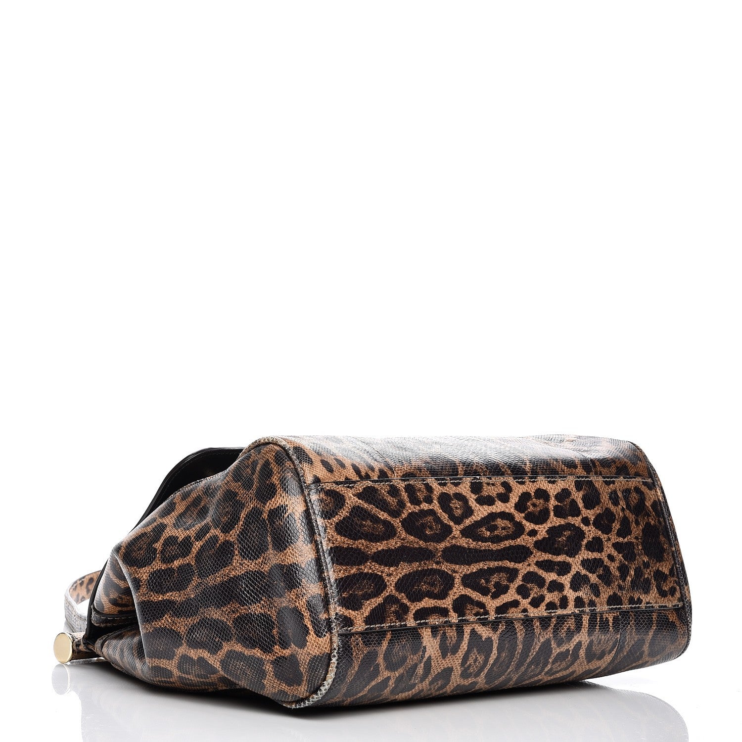 Dolce & Gabbana Calfskin Embossed Leopard Print Large Miss Sicily Shopper Tote 5 of 15