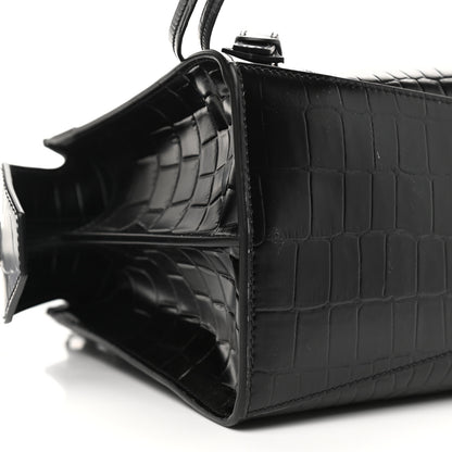 Balenciaga Semi Shiny Calfskin Crocodile Embossed Neo Classic Black Hardware S City Black 8 of 9