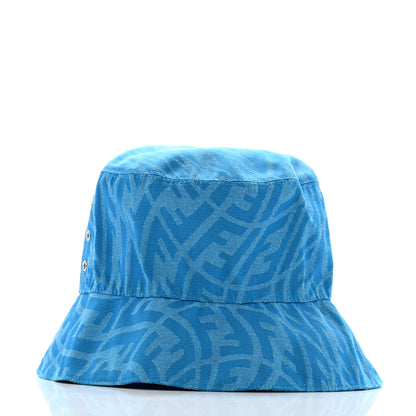 Fendi X SARA COLEMAN Canvas FF Vertigo Bucket Hat L Turquoise 3 of 8
