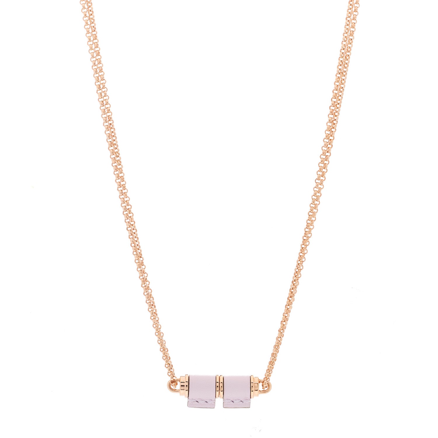 Hermes Swift Charniere Pendant Necklace Mauve Pale 1 of 4