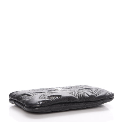 Chanel Metallic Lambskin Star Embossed Coin Purse Case Black 4 of 8