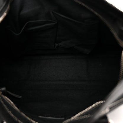 Balenciaga Canvas Satin Calfskin Diagonal Allover Logo Print Classic Silver Hardware S City Black White 6 of 12