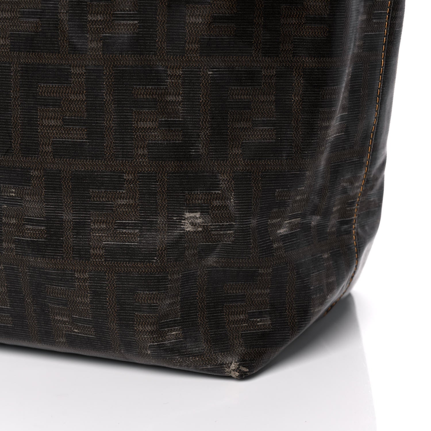 Fendi Zucca Spalmati Matrioska Roll Tote Tobacco Black 16 of 20