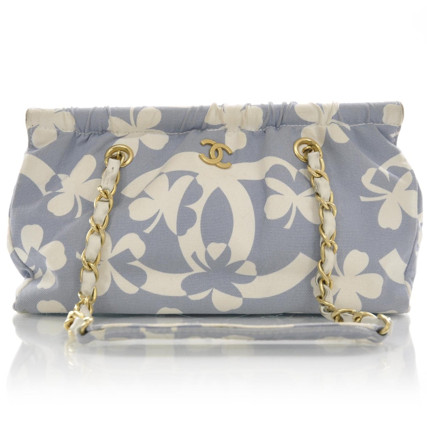 Canvas CC Clover Print Bag Blue