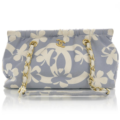 Chanel Canvas CC Clover Print Bag Blue 1 of 8