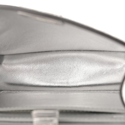 Fendi Crystal Vitello Laminato FF Petite Peekaboo I SEE U Satchel Crystal Argento 5 of 10