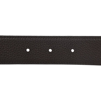 Hermes Box Togo 38mm Oscar Belt 100 Black Chocolate 3 of 5