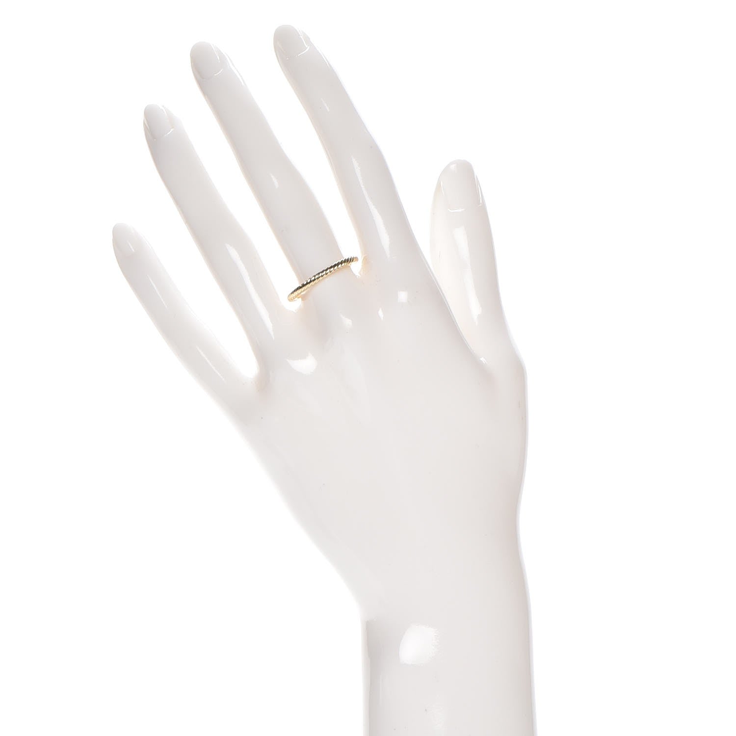 David Yurman 18K Yellow Gold 2mm Cable Classics Stackable Band Ring 54 6.75 2 of 5