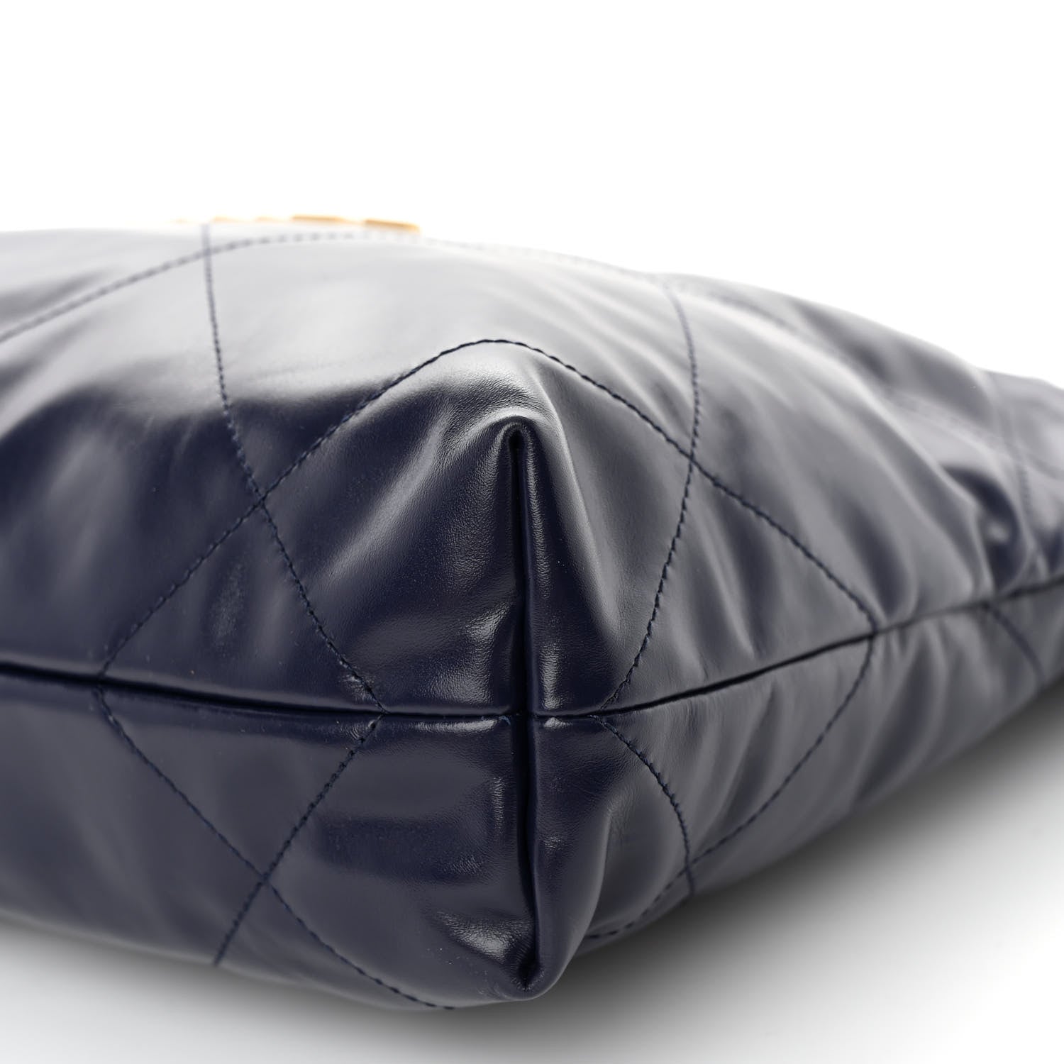Chanel Shiny Calfskin Quilted Small Chanel 22 Navy 11 of 11