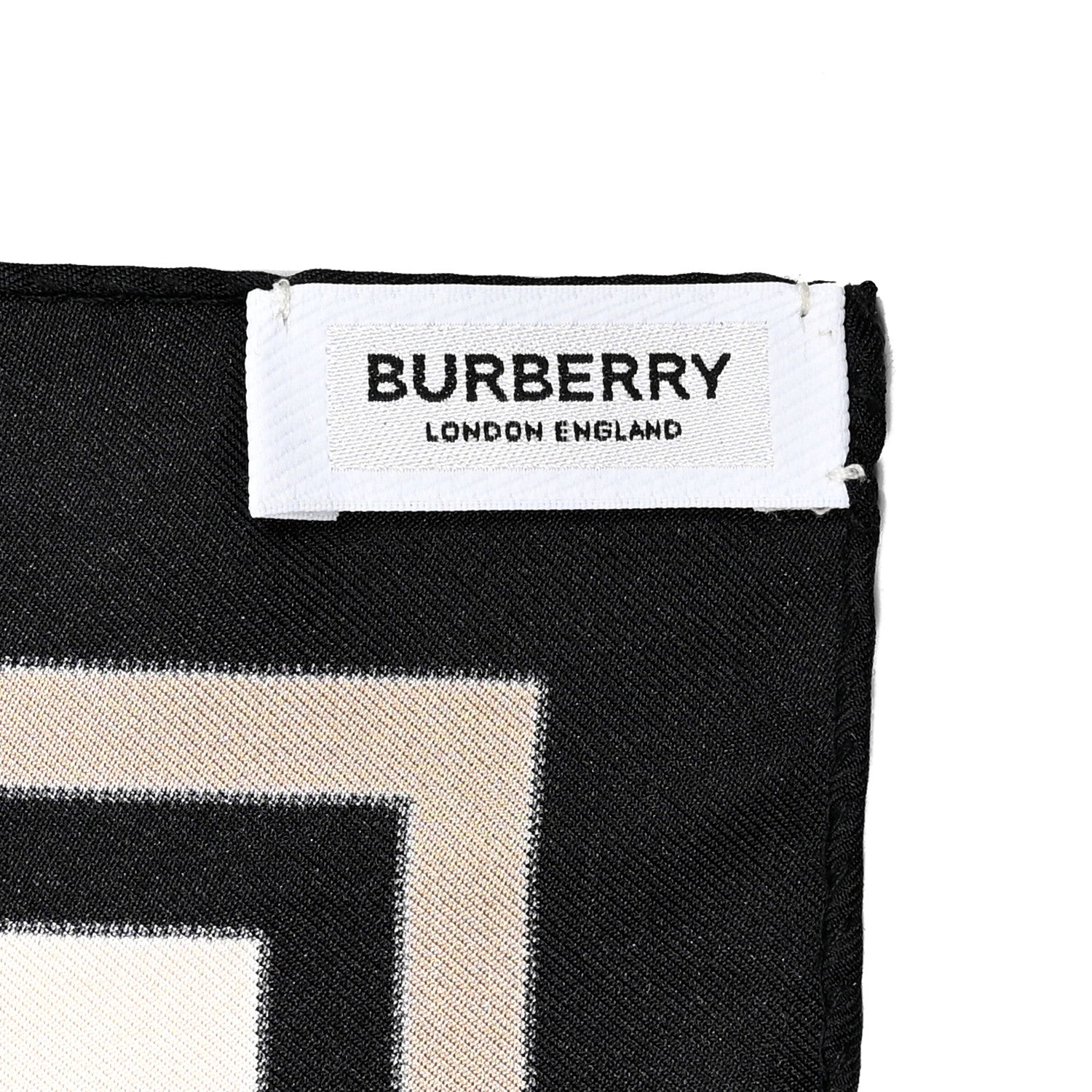 Burberry Silk Vintage Check Icon Stripe TB Monogram Print Scarf Archive Beige 3 of 4