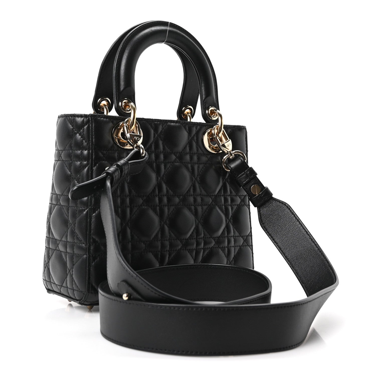 Christian Dior Lambskin Cannage Small My ABCDior Lady Dior Black 2 of 9