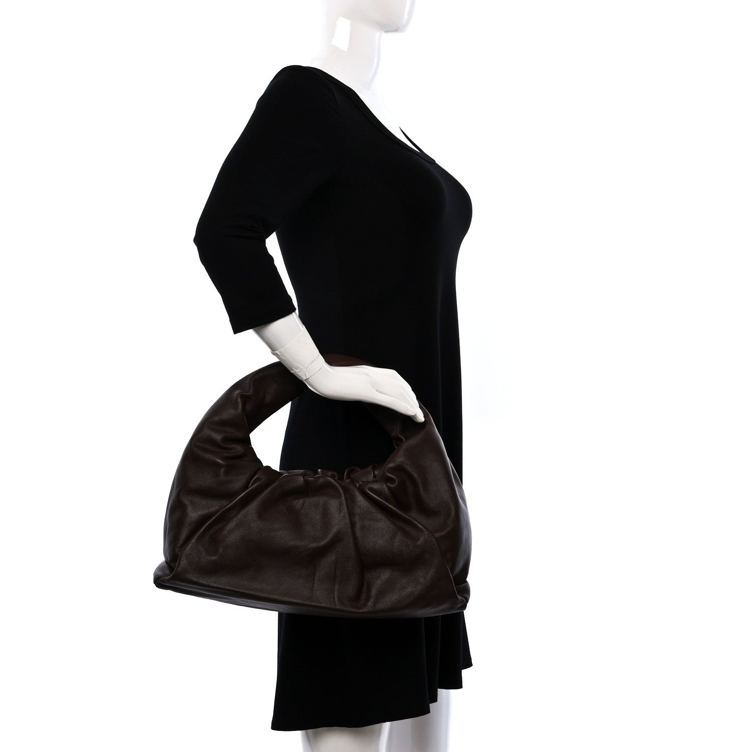 Bottega Veneta Smooth Butter Calfskin Small The Shoulder Pouch Brownie 3 of 11