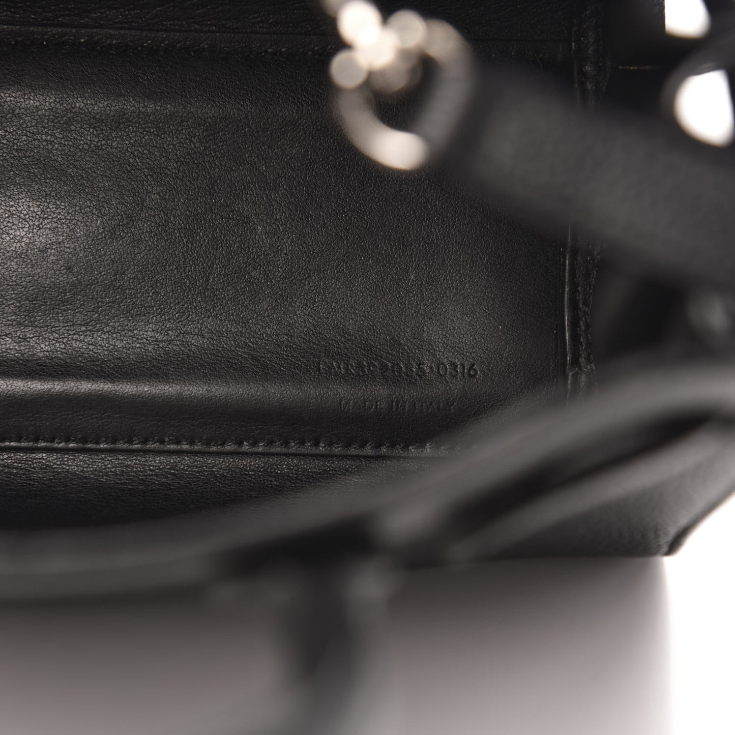 Grained Calfskin Nano Sac De Jour Black
