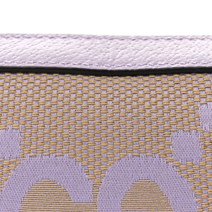 Gucci Monogram Jumbo GG Textured Dollar Calfskin Mini Ophidia Half Moon Hobo Beige Lapis 8 of 10