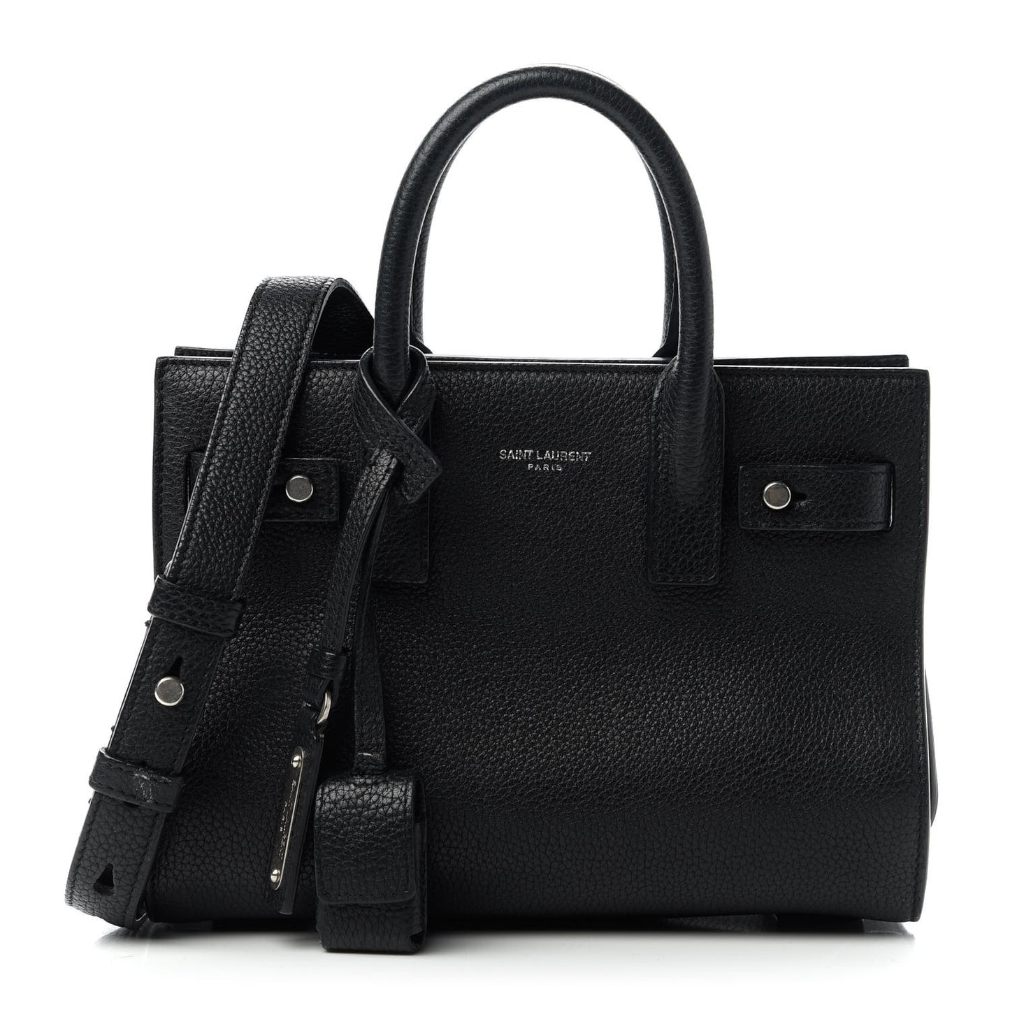 Grained Calfskin Nano Sac De Jour Souple Black