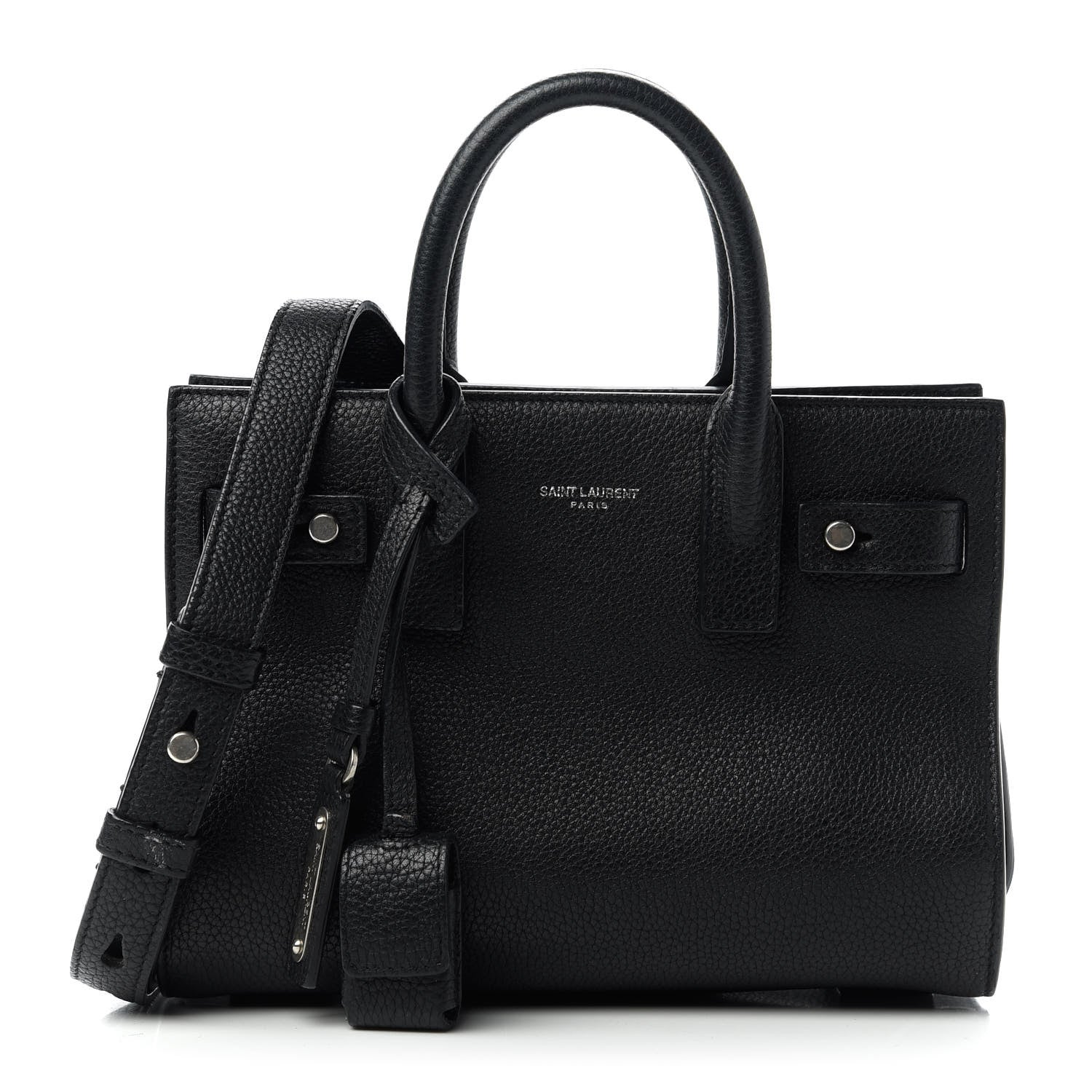 Saint Laurent Grained Calfskin Nano Sac De Jour Souple Black 1 of 10