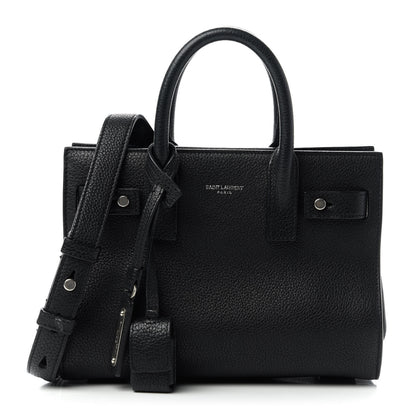 Saint Laurent Grained Calfskin Nano Sac De Jour Souple Black 1 of 10