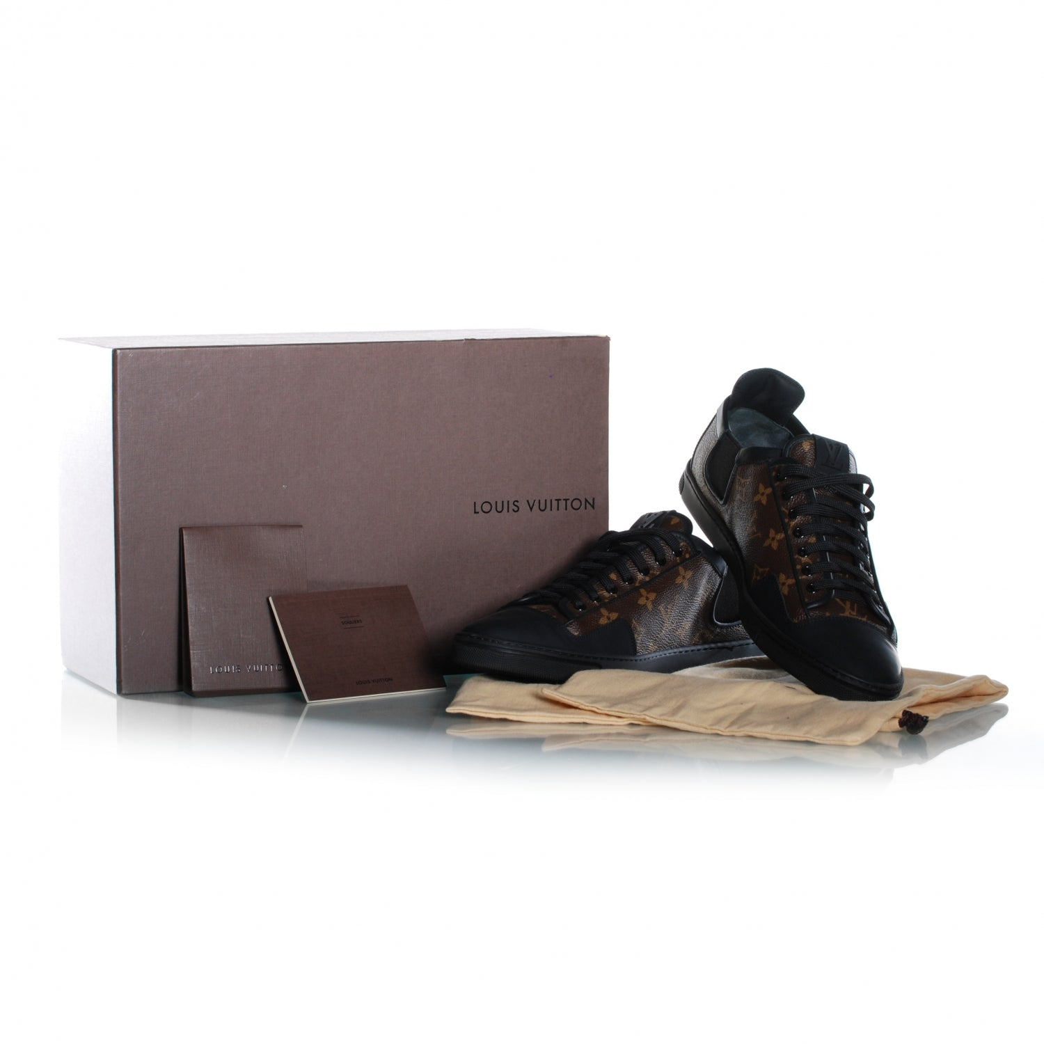 Louis Vuitton Calfskin Monogram Sneakers Tennis Shoes 10 6 of 9
