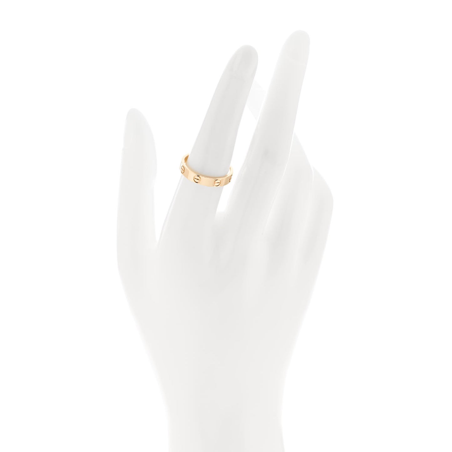 18K Yellow Gold 3.5mm LOVE Wedding Band Ring 54 6.75