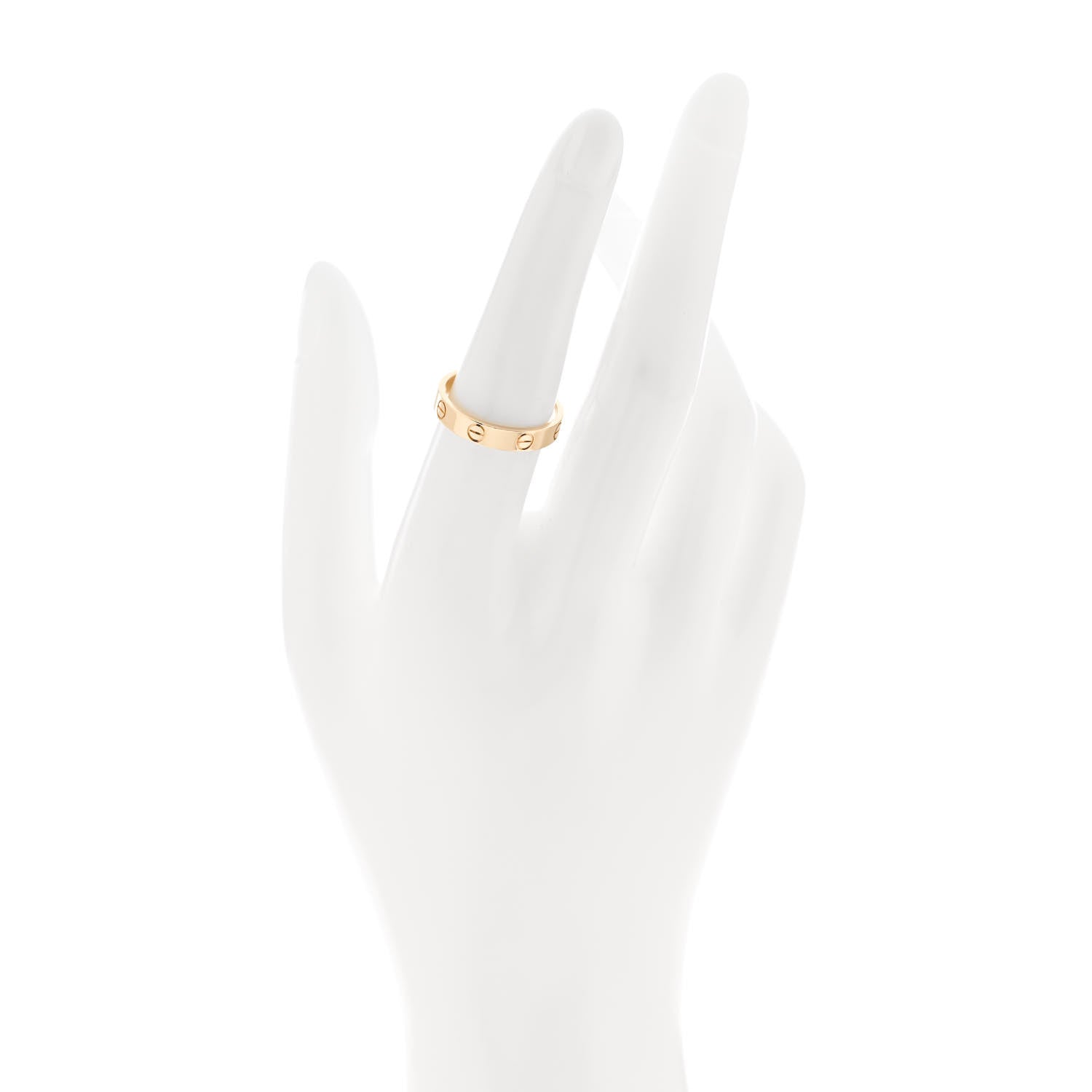 Cartier 18K Yellow Gold 3.5mm LOVE Wedding Band Ring 54 6.75 2 of 5
