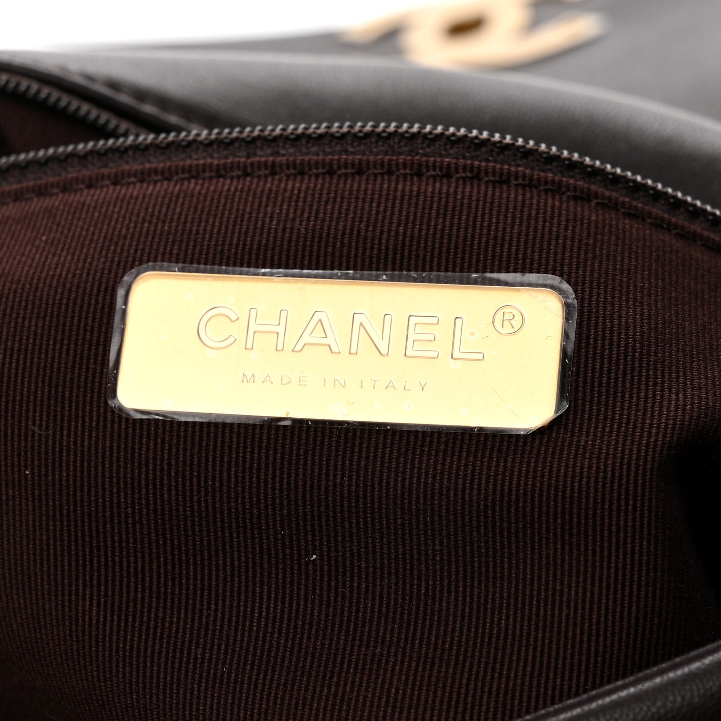 Lambskin Quilted Medium Chanel 19 Flap Dark Brown