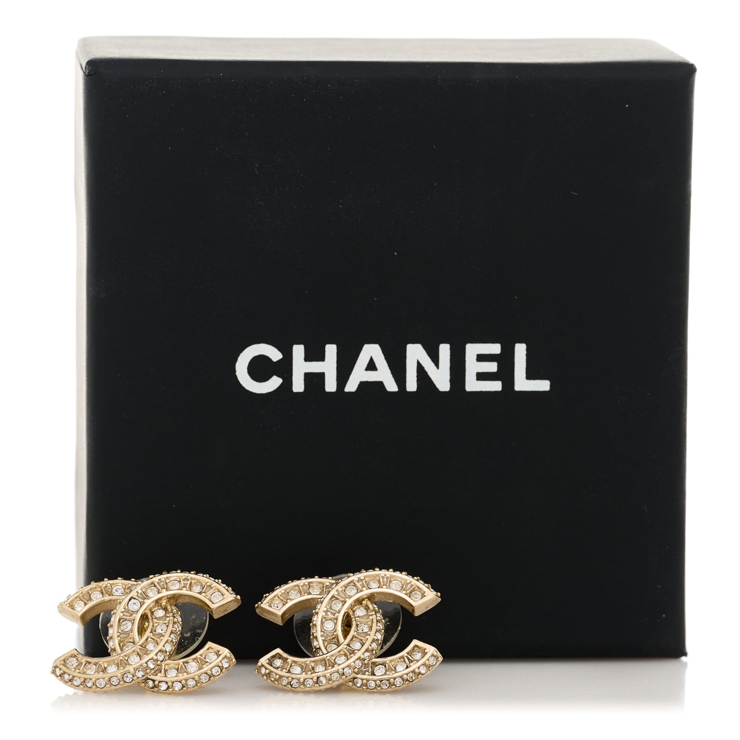 Crystal Timeless CC Earrings Gold