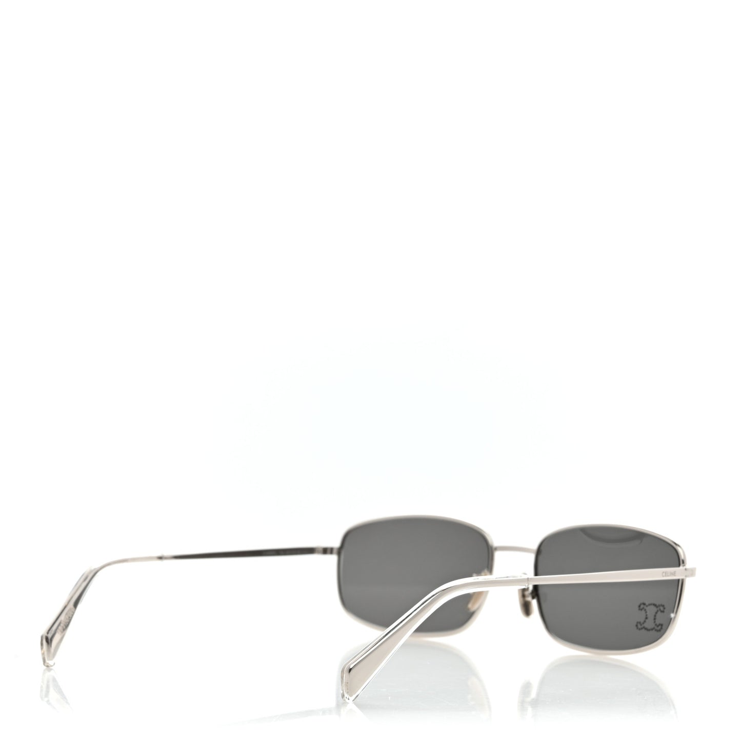 Metal Rhinestone Sunglasses CL40285U Silver