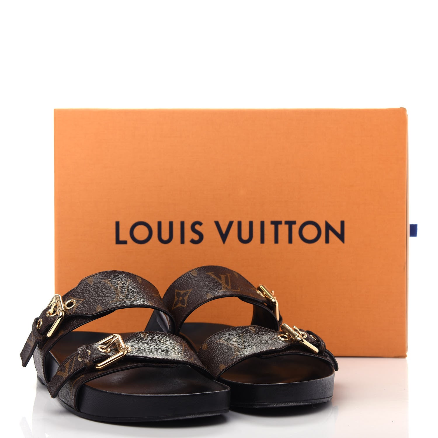 Louis Vuitton Monogram Bom Dia Mule Sandals 37 Black 11 of 11