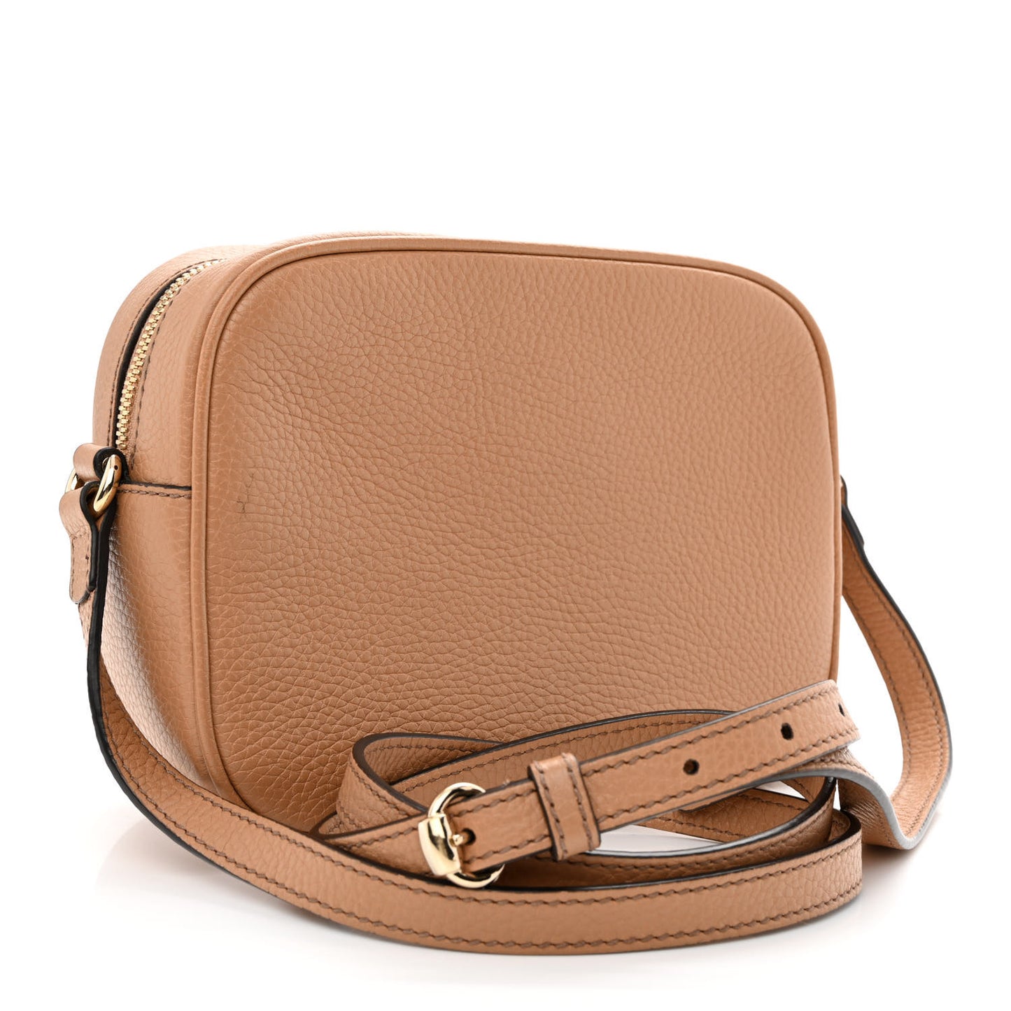 Pebbled Calfskin Small Soho Disco Bag Camelia