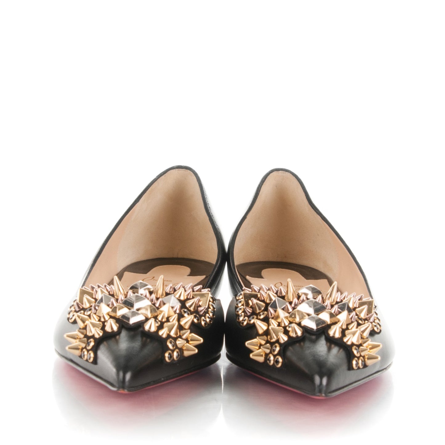 Nappa Farfaclou Spike Flats 41.5 Black