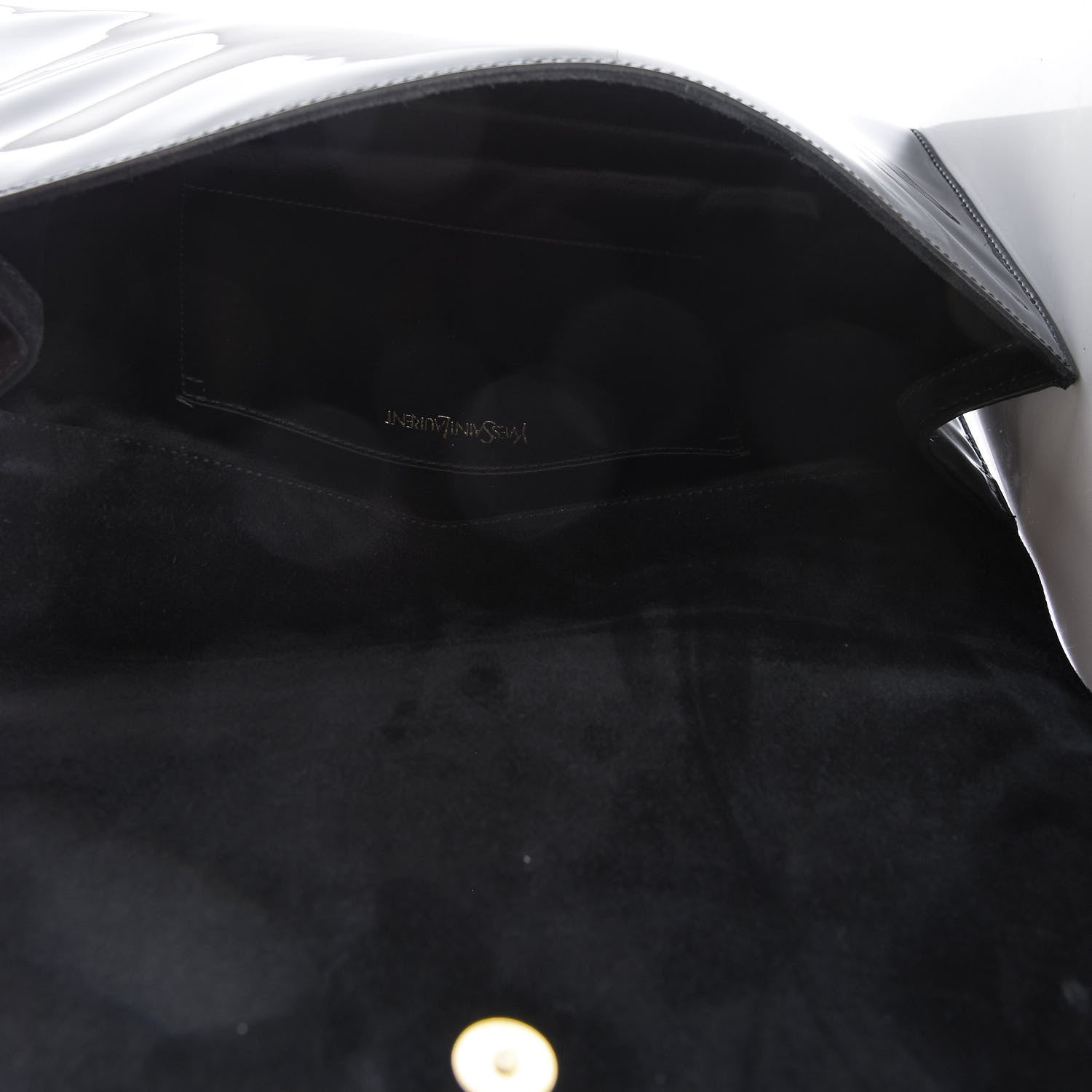Saint Laurent Patent Monogram Large Belle De Jour Clutch Black 5 of 9
