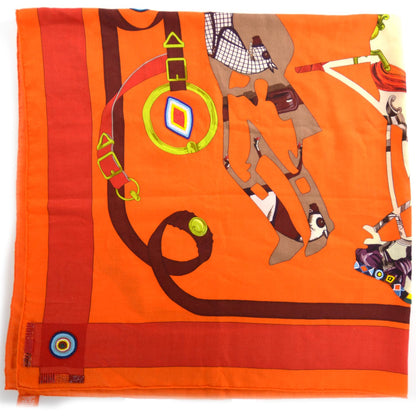 Hermes Cashmere Silk Beaded Tout En Carre Exceptional Shawl 140 3 of 12