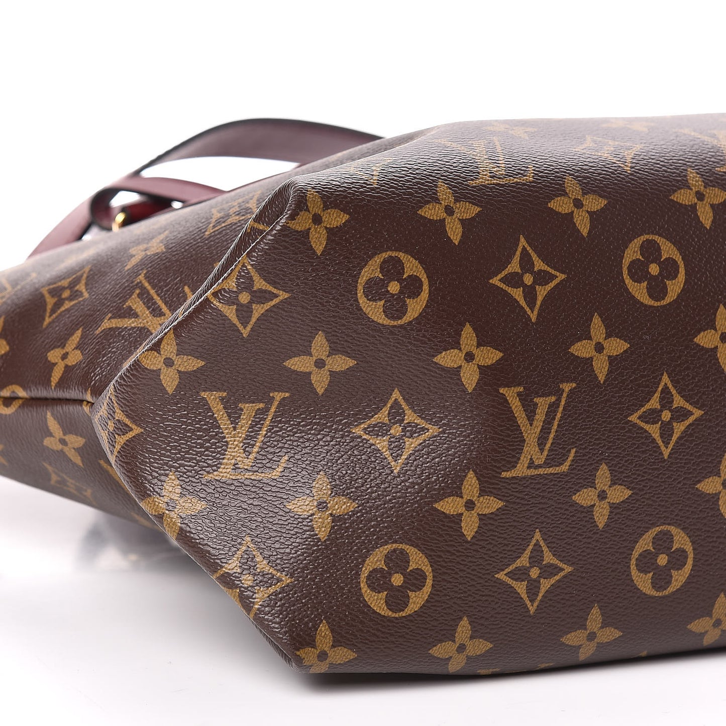 Monogram Flower Zipped Tote MM Bordeaux