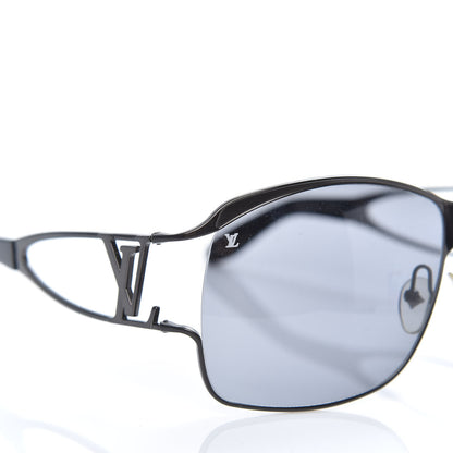 Louis Vuitton Metal Logo Aviator Sunglasses Z0199U Black 7 of 8