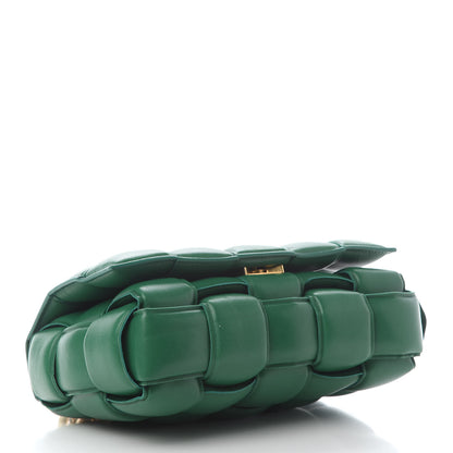 Bottega Veneta Lambskin Maxi Intreccio Padded Chain Cassette Crossbody Bag Racing Green 3 of 8