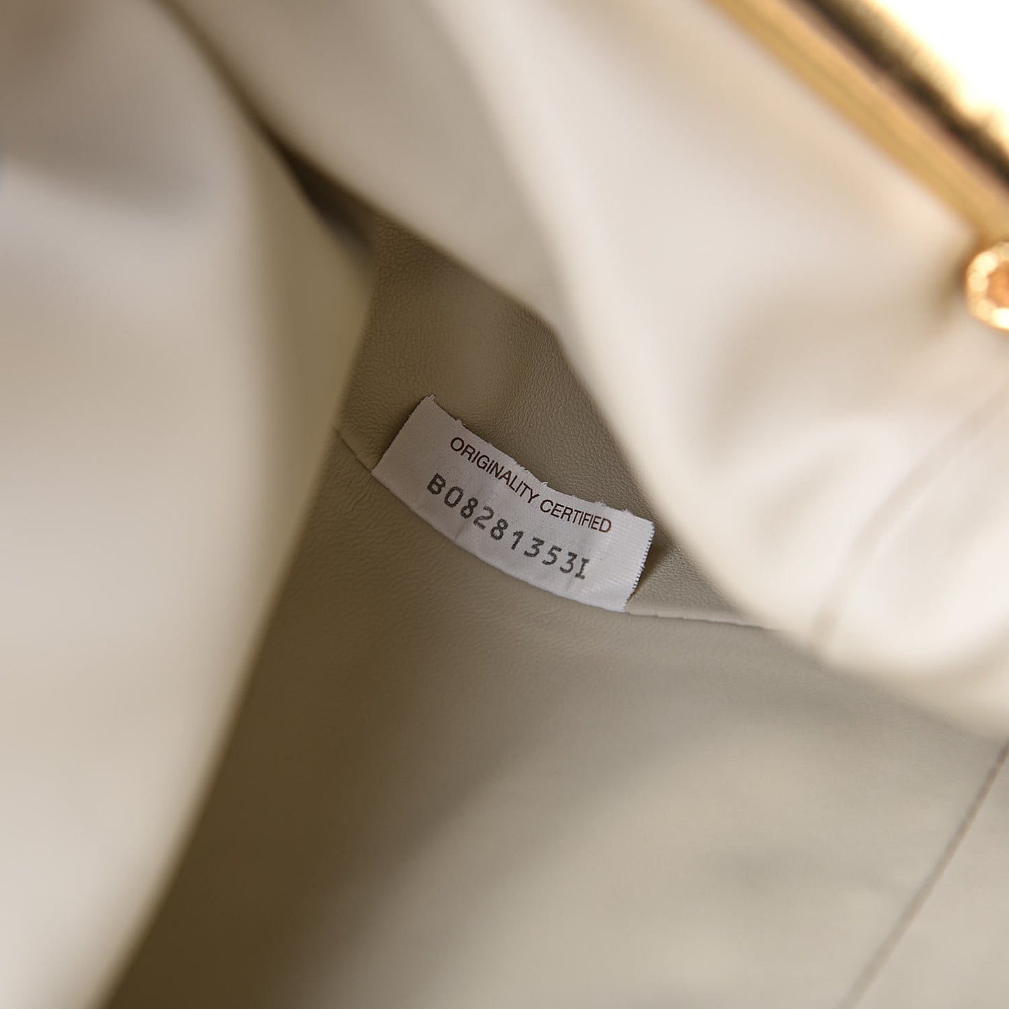 Metallic Crinkled Lambskin The Pouch Oversized Clutch Oro