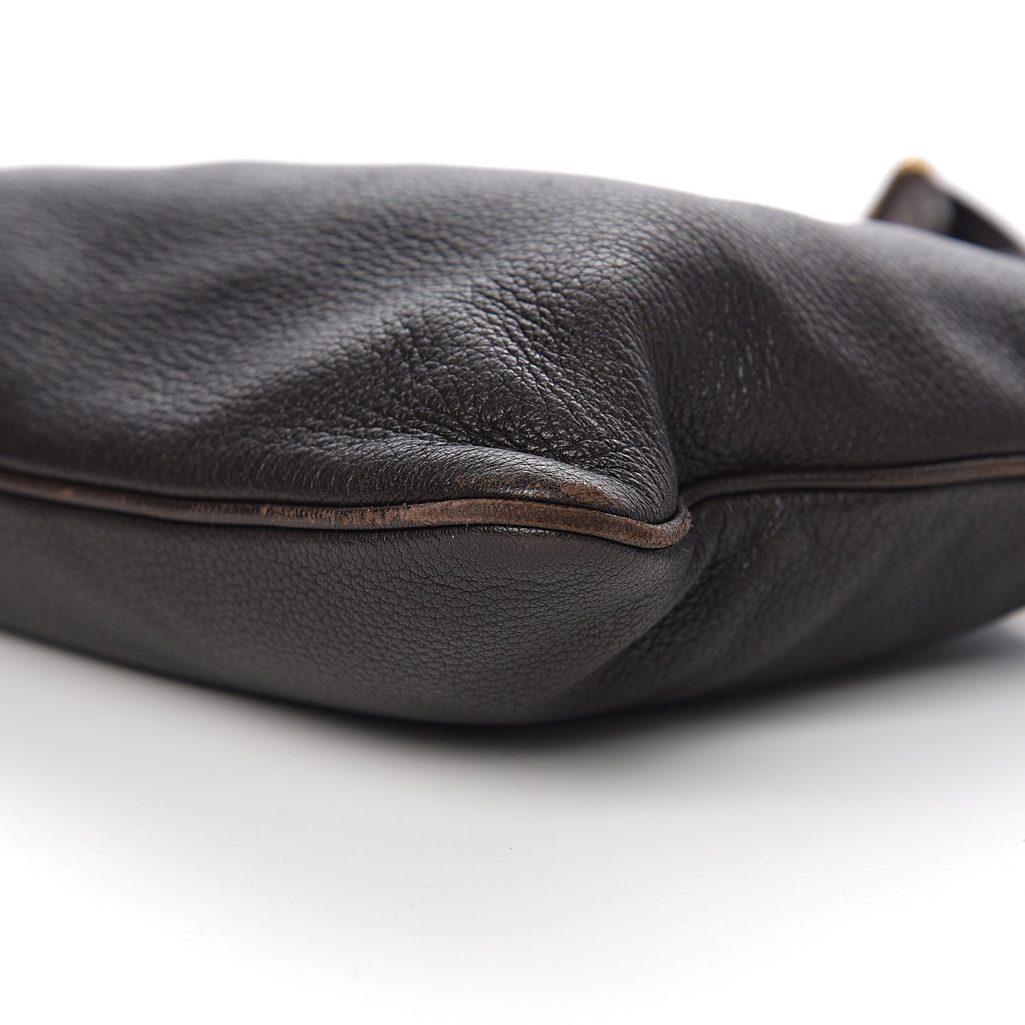Cervo Deerskin Flat Messenger Bag Ebano